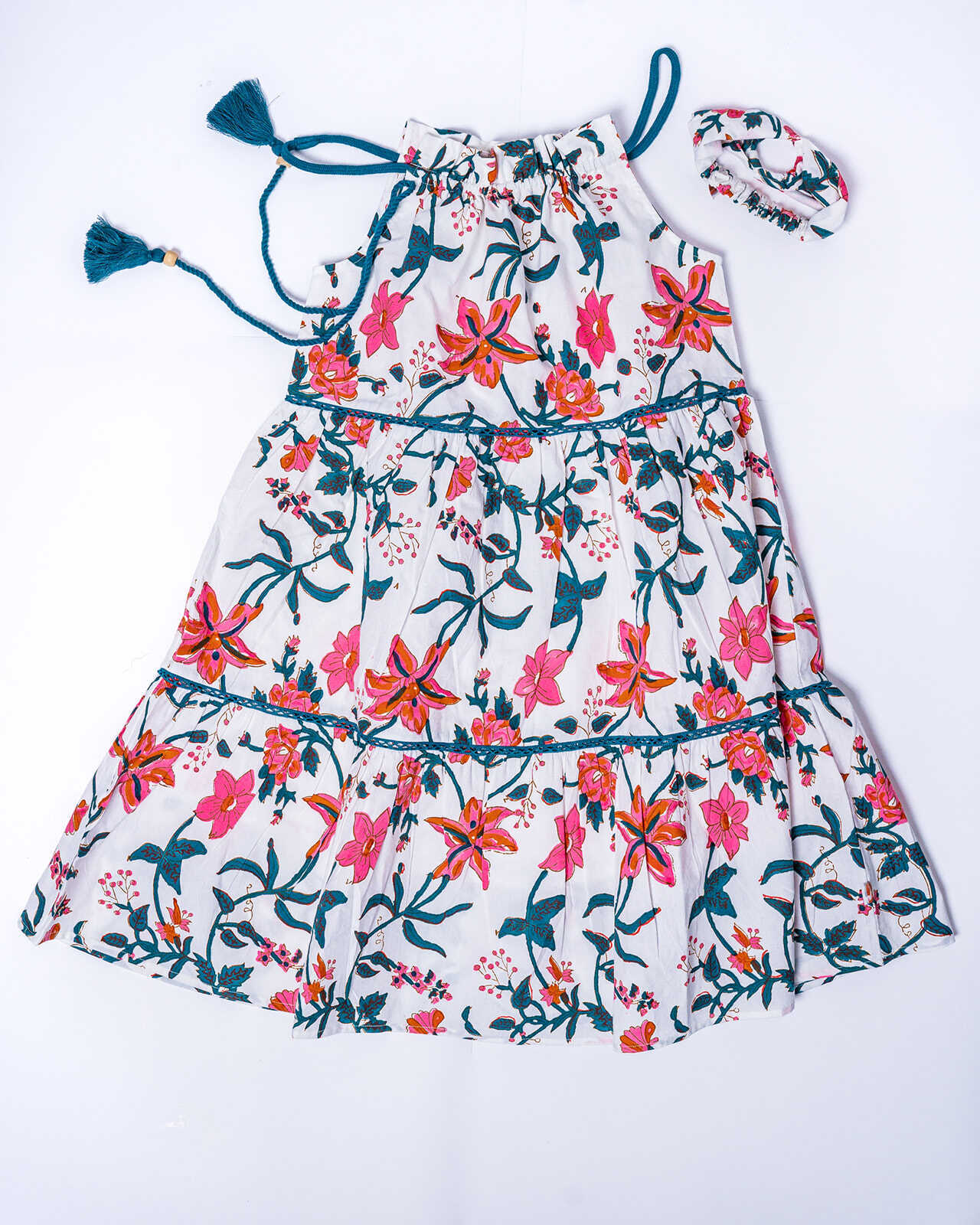Organic Cotton Muslin Nora Dress - Tiger Lily - Image 4