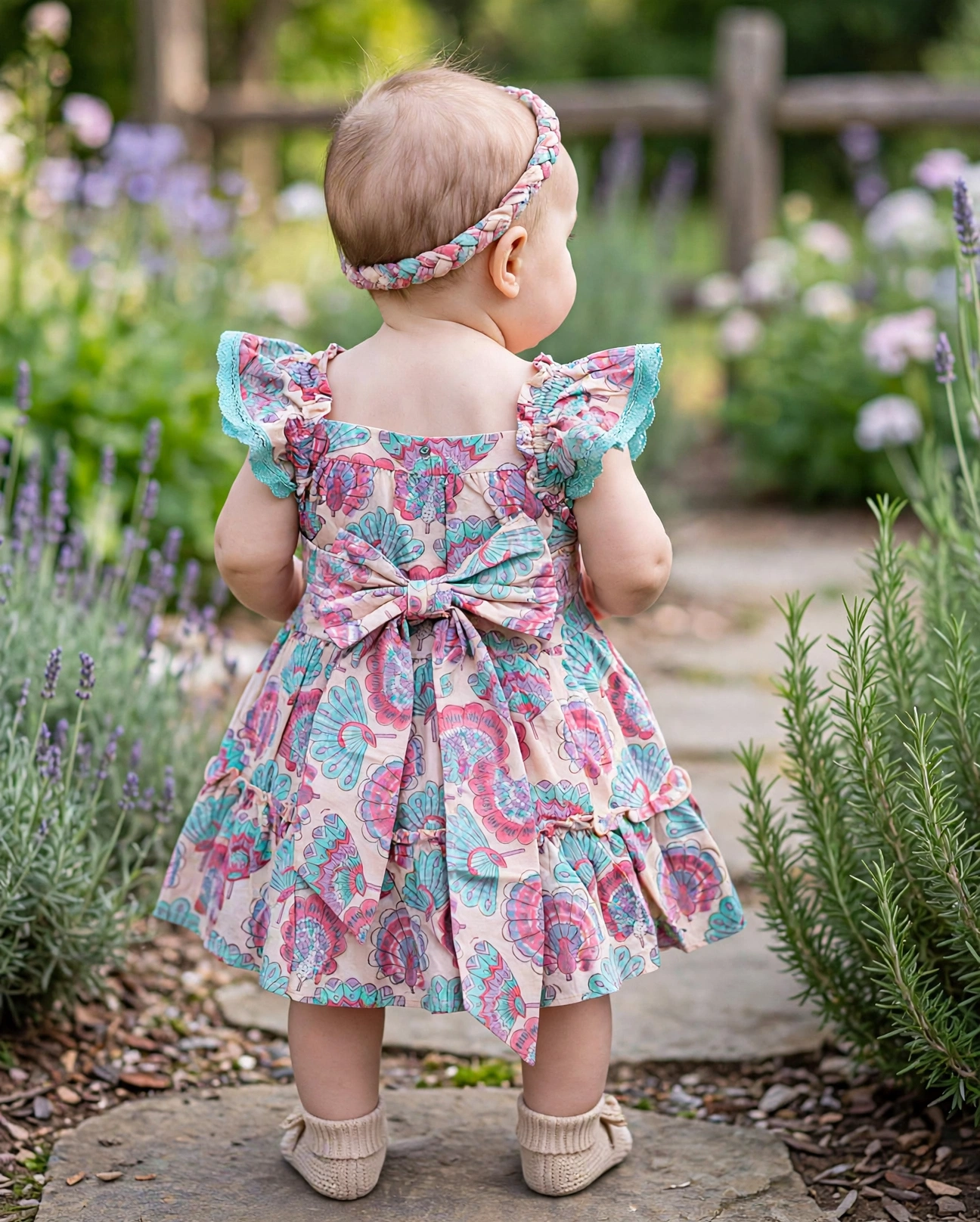 baby dress with bow at the back
