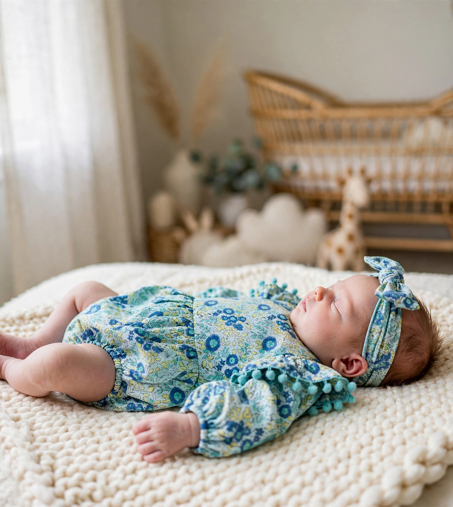 baby girl in romper