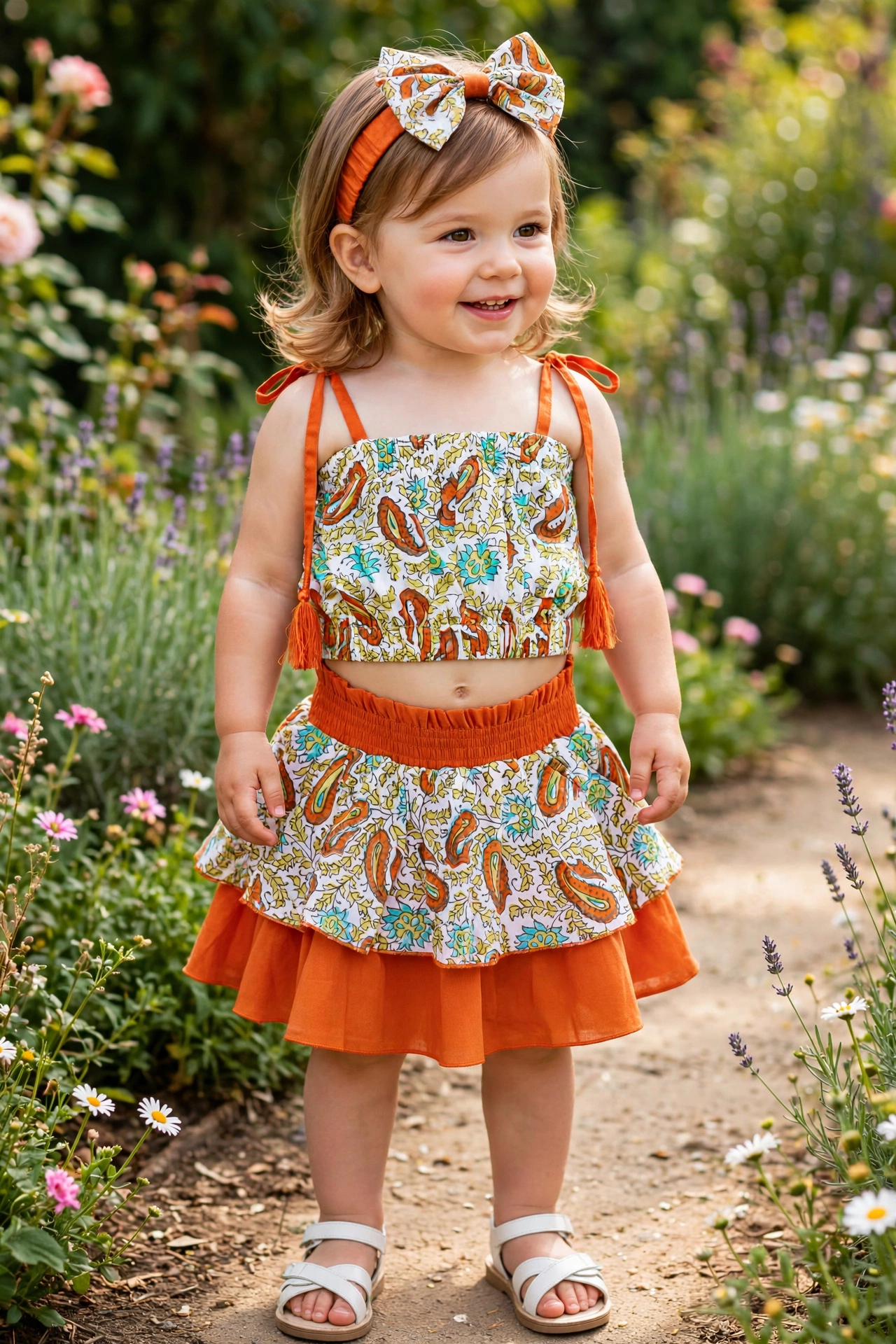 outfit orange dress