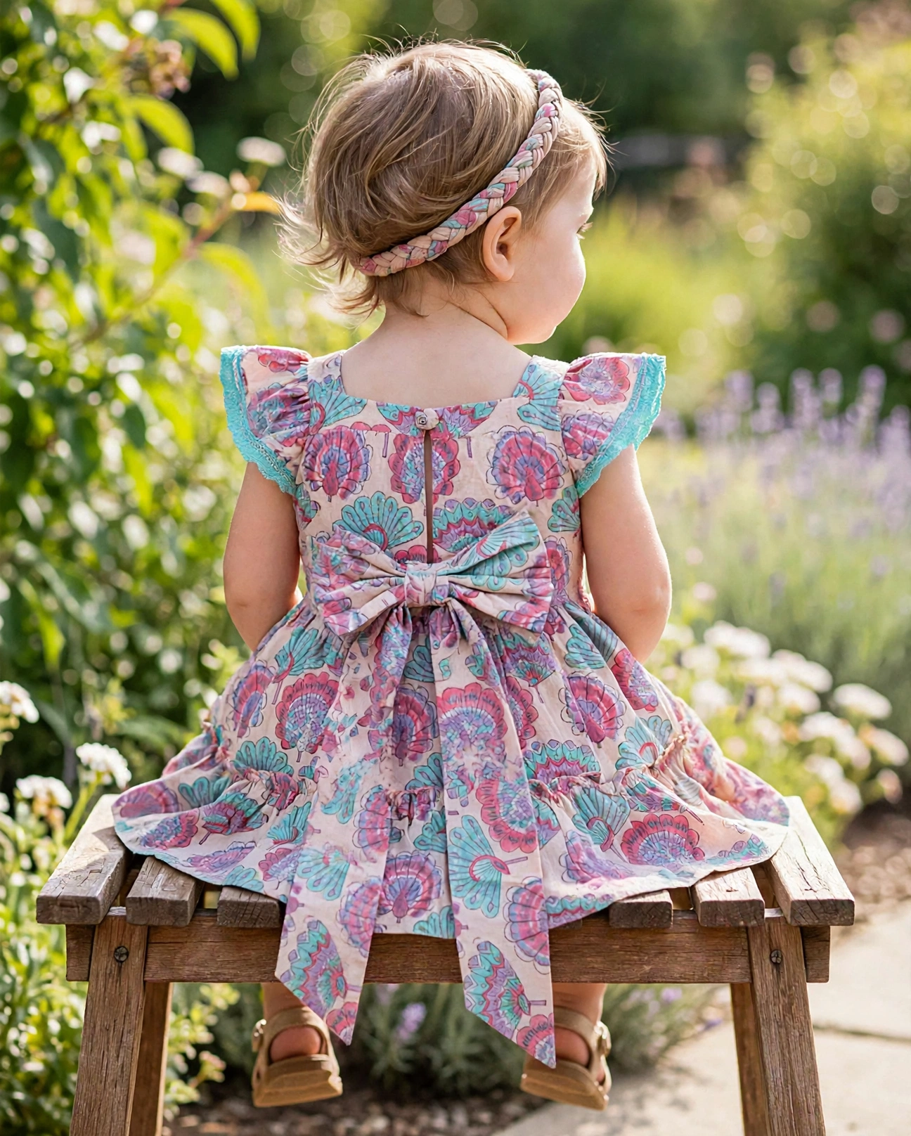 Organic Cotton Peafowl Dress - Image 10