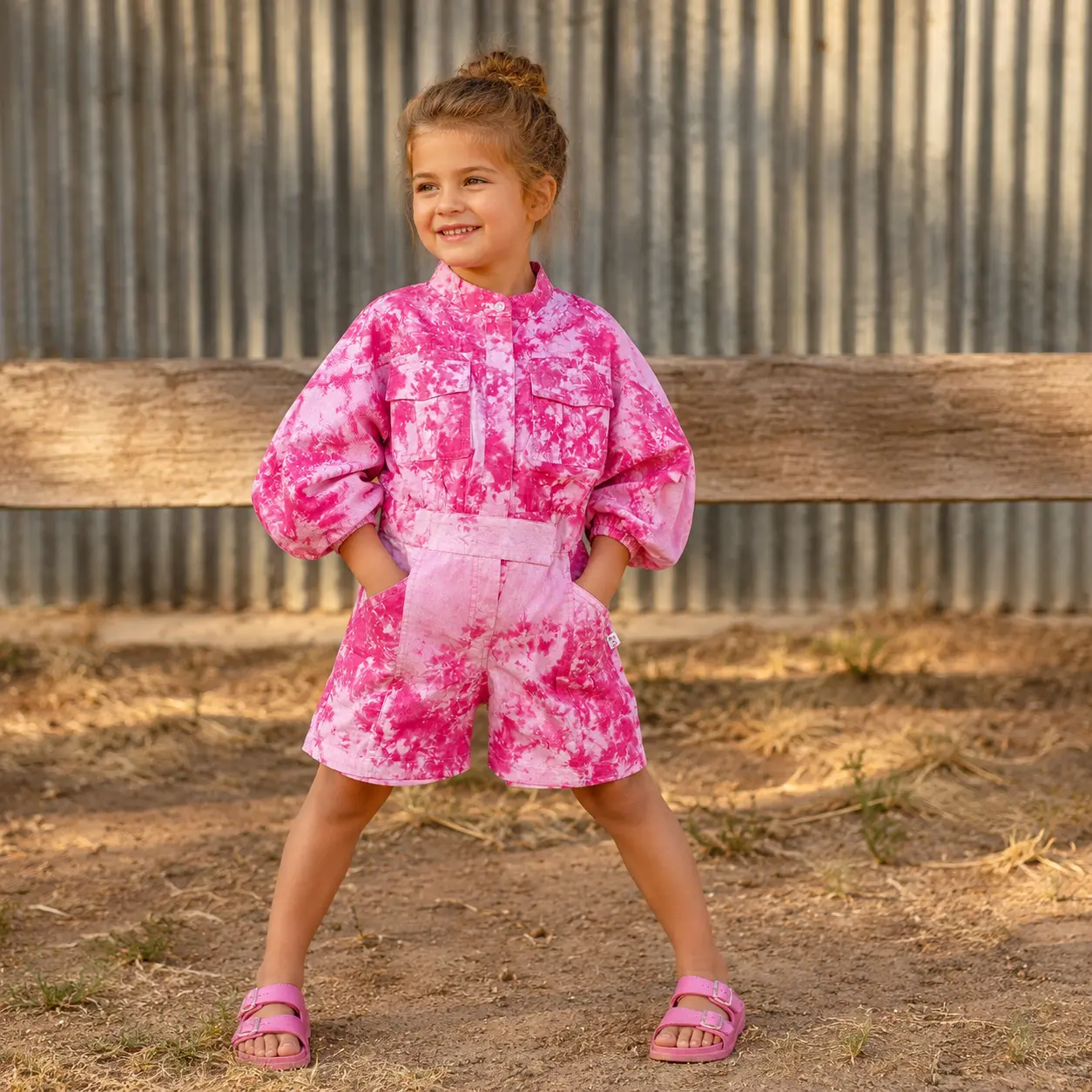 Girls Tie & Dye Romper